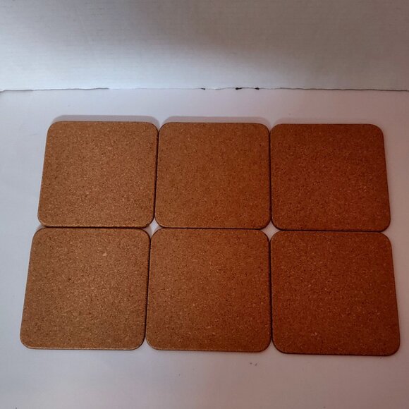 Vtg Set 6 English Life Farmhouse Rooster Chickens Hens Chicks Cork Coasters UK - Picture 2 of 6